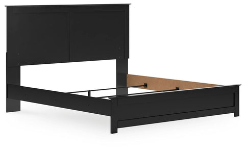 Maribel Panel Bed with Dresser, Mirror and Nightstand