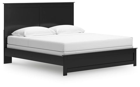 Maribel Panel Bed with Dresser, Mirror and Nightstand