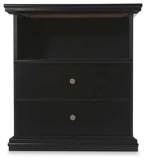 Maribel Panel Bed with Dresser, Mirror and Nightstand