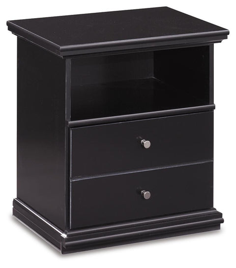 Maribel Panel Bed with Dresser, Mirror and Nightstand