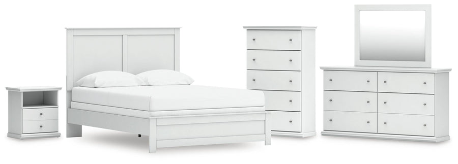 Bostwick Shoals Panel Bed, Dresser, Mirror, Chest and Nightstand