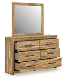 Maystonna Crossbuck Panel Bed, Dresser and Mirror