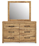 Maystonna Crossbuck Panel Bed, Dresser, Mirror and Nightstand