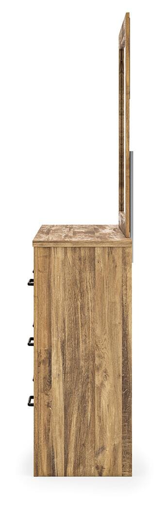 Maystonna Crossbuck Panel Bed, Dresser and Mirror