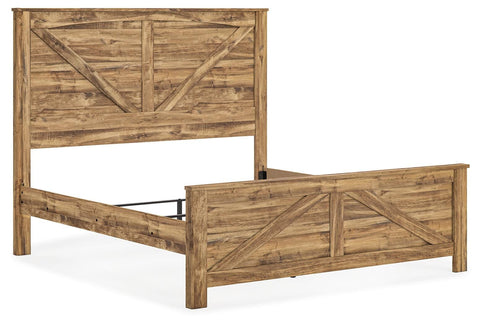 Maystonna Crossbuck Panel Bed, Dresser, Mirror and Nightstand