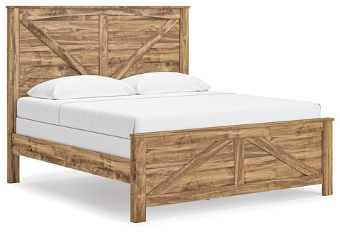 Maystonna Crossbuck Panel Bed, Dresser, Mirror and Nightstand