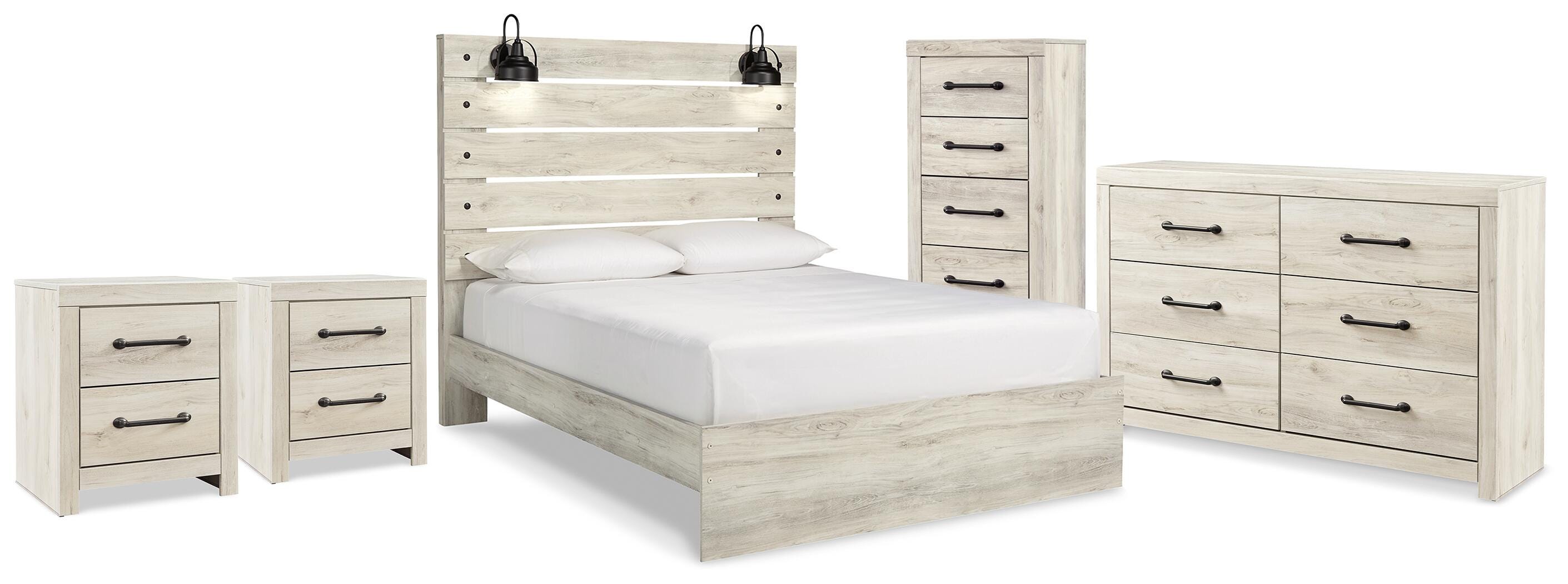 Cambeck Panel Storage Bed, Dresser, Chest and 2 Nightstands