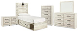 Cambeck Panel Bed with Storage, Dresser, Mirror, Chest and 2 Nightstands