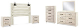 Cambeck Panel Headboard, Dresser, Mirror, Chest and 2 Nightstands