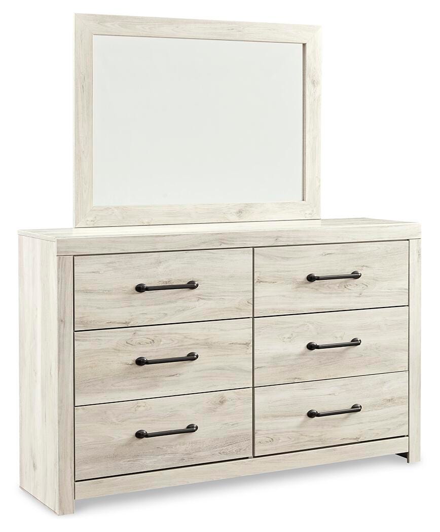 Averly Panel Storage Bed, Dresser, Mirror and Nightstand