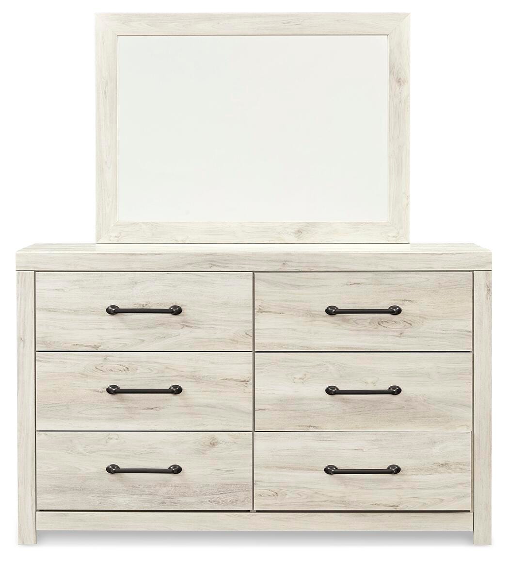 Averly Panel Storage Bed, Dresser, Mirror and Nightstand