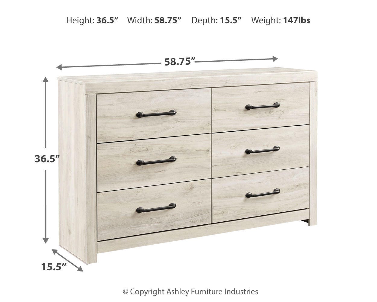 Averly Panel Bed with Storage, Dresser and 2 Nightstands