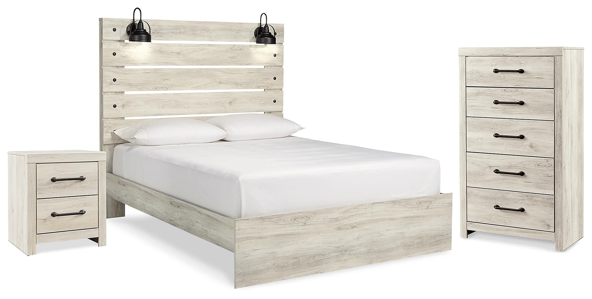 Cambeck Panel Bed, Chest and Nightstand