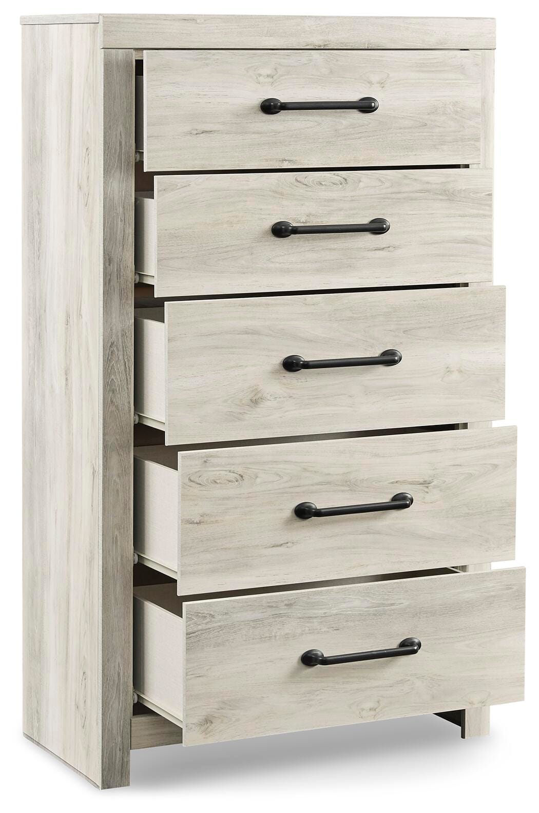Cambeck Panel Bed with Storage, Dresser, Mirror, Chest and 2 Nightstands