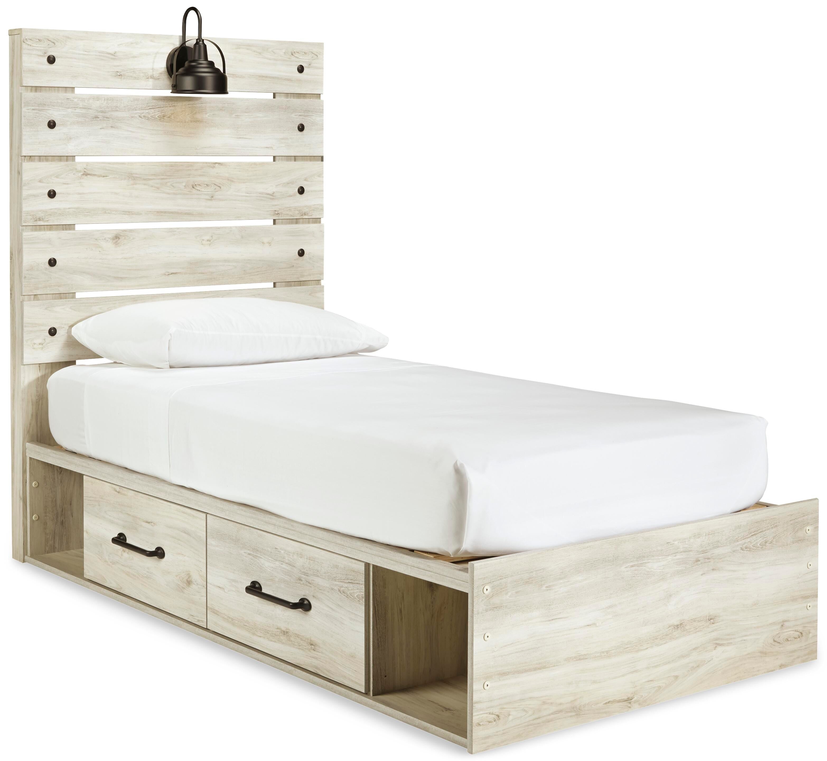 Cambeck Panel Bed with 4 Storage Drawers with Dresser