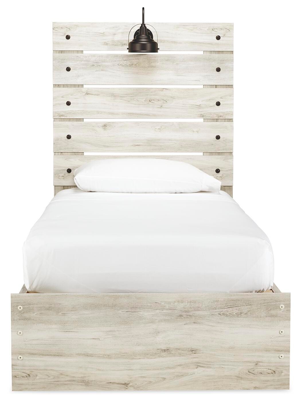 Averly Panel Bed with Storage, Dresser, Mirror and Nightstand