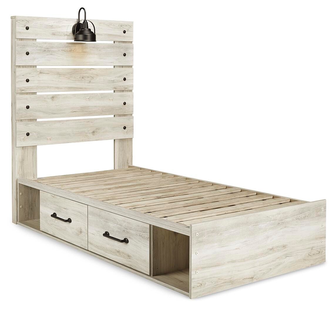 Averly Panel Bed with 2 Storage Drawers