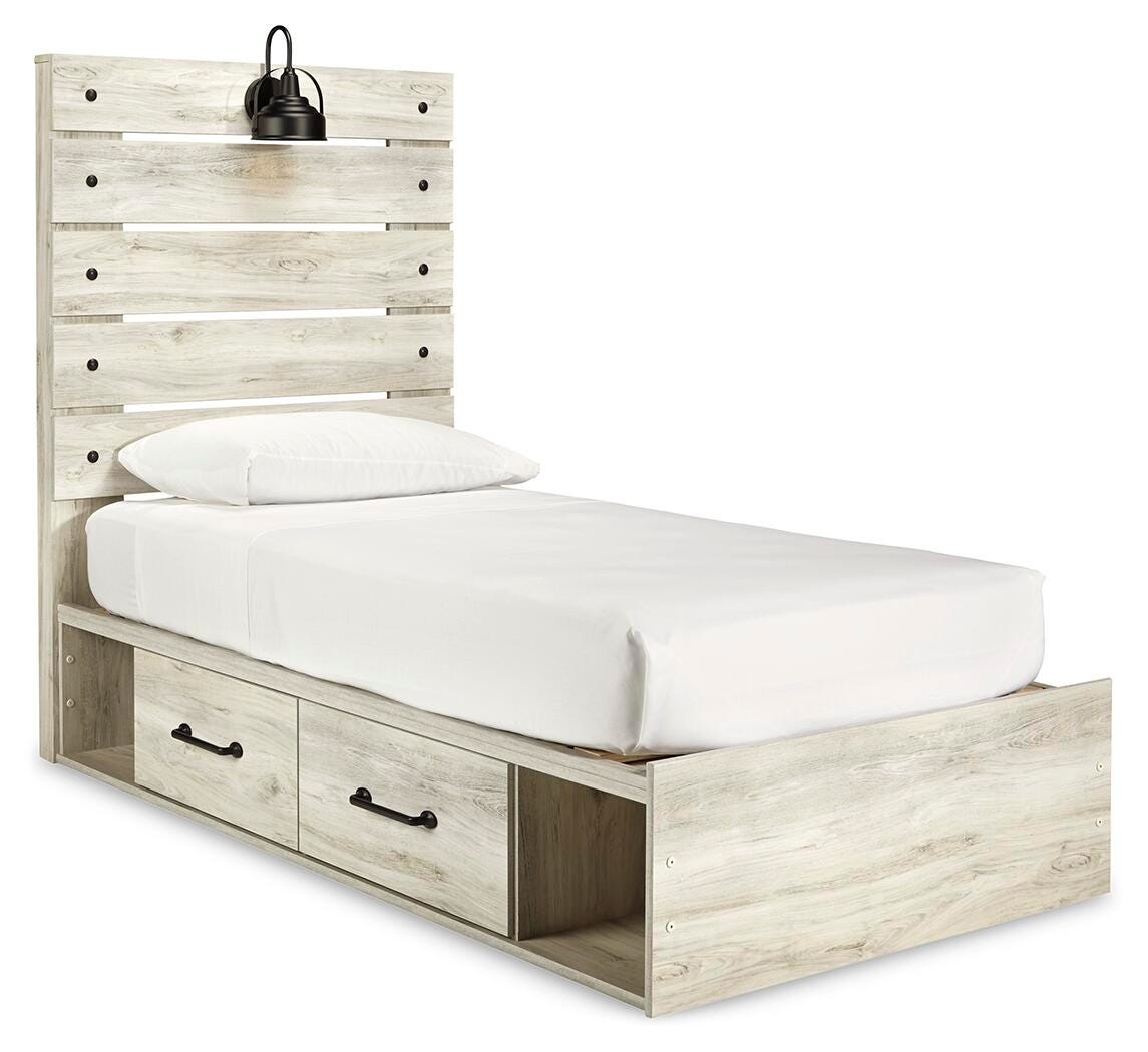 Cambeck Panel Bed with Storage, Dresser, Mirror, Chest and 2 Nightstands