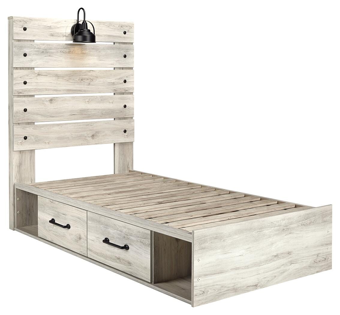 Cambeck Panel Bed with 4 Storage Drawers