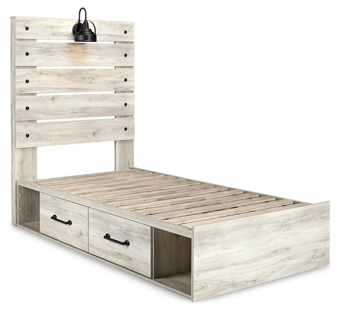 Averly Panel Storage Bed, Dresser, Mirror, Chest and 2 Nightstands