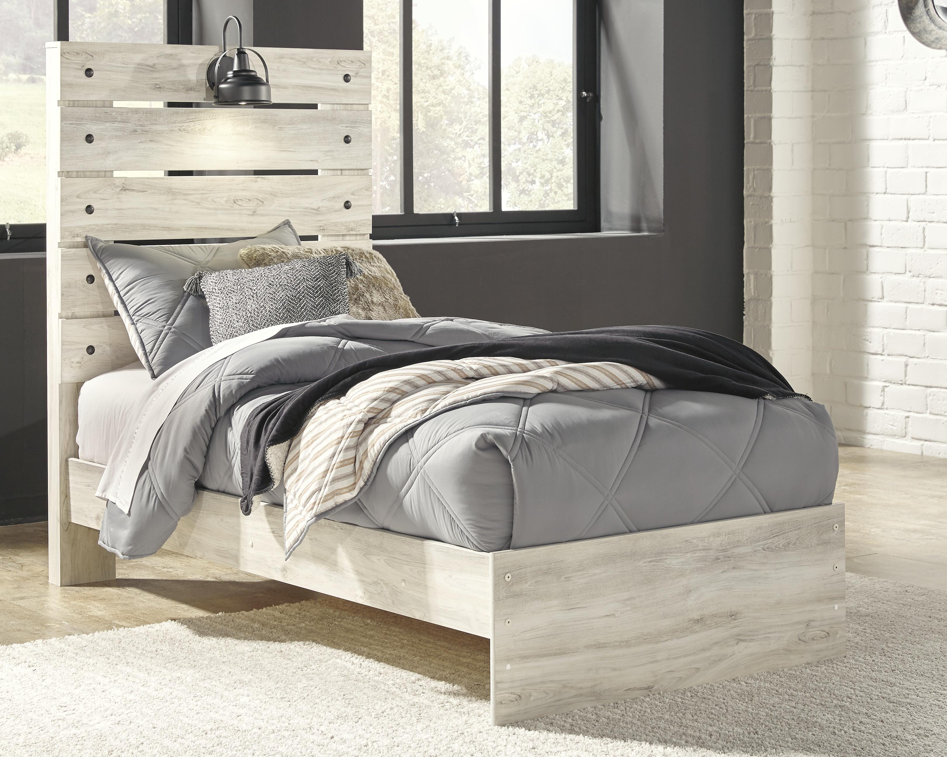 Averly Panel Bed, Dresser and Mirror