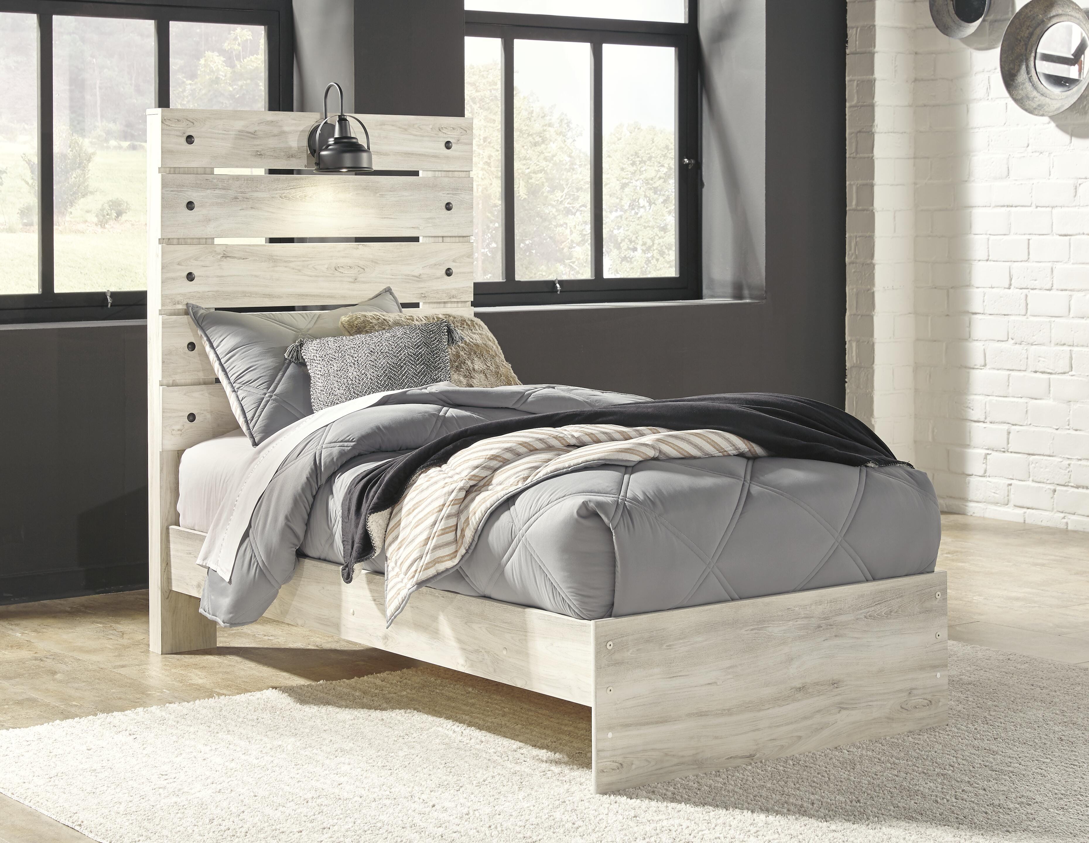 Averly Panel Bed, Dresser and Mirror