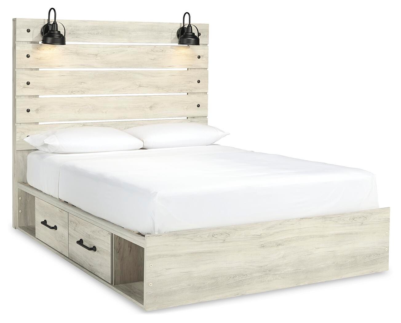 Cambeck Panel Bed with 2 Storage Drawers