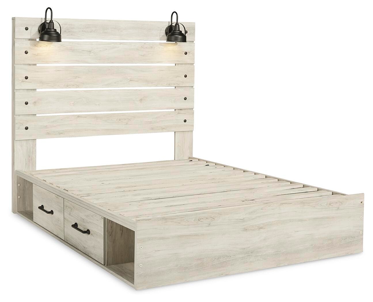 Cambeck Panel Bed with 4 Storage Drawers
