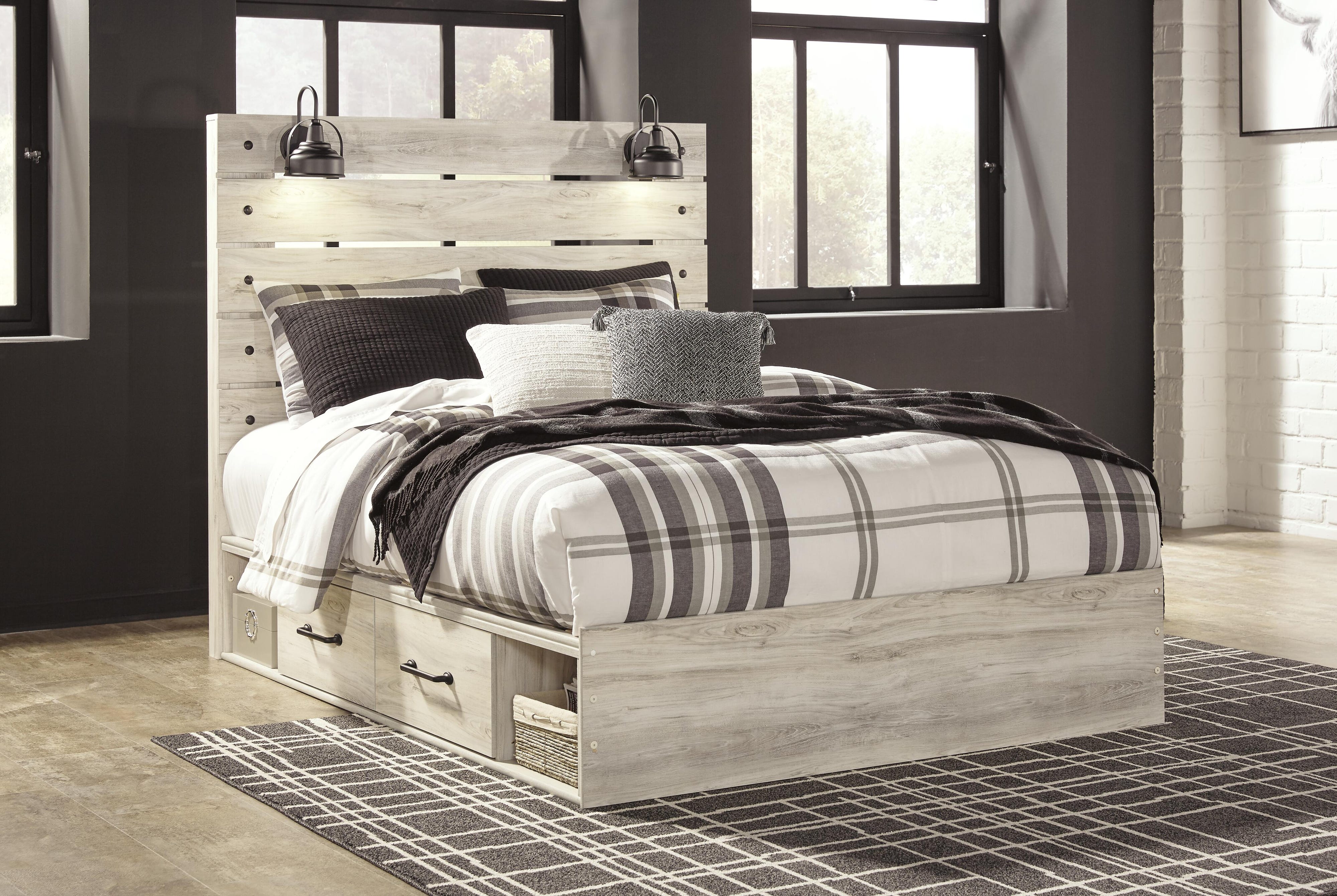Averly Storage Bed, Chest and 2 Nightstands