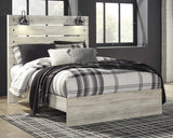 Averly Panel Bed with Mirrored Dresser and 2 Nightstands