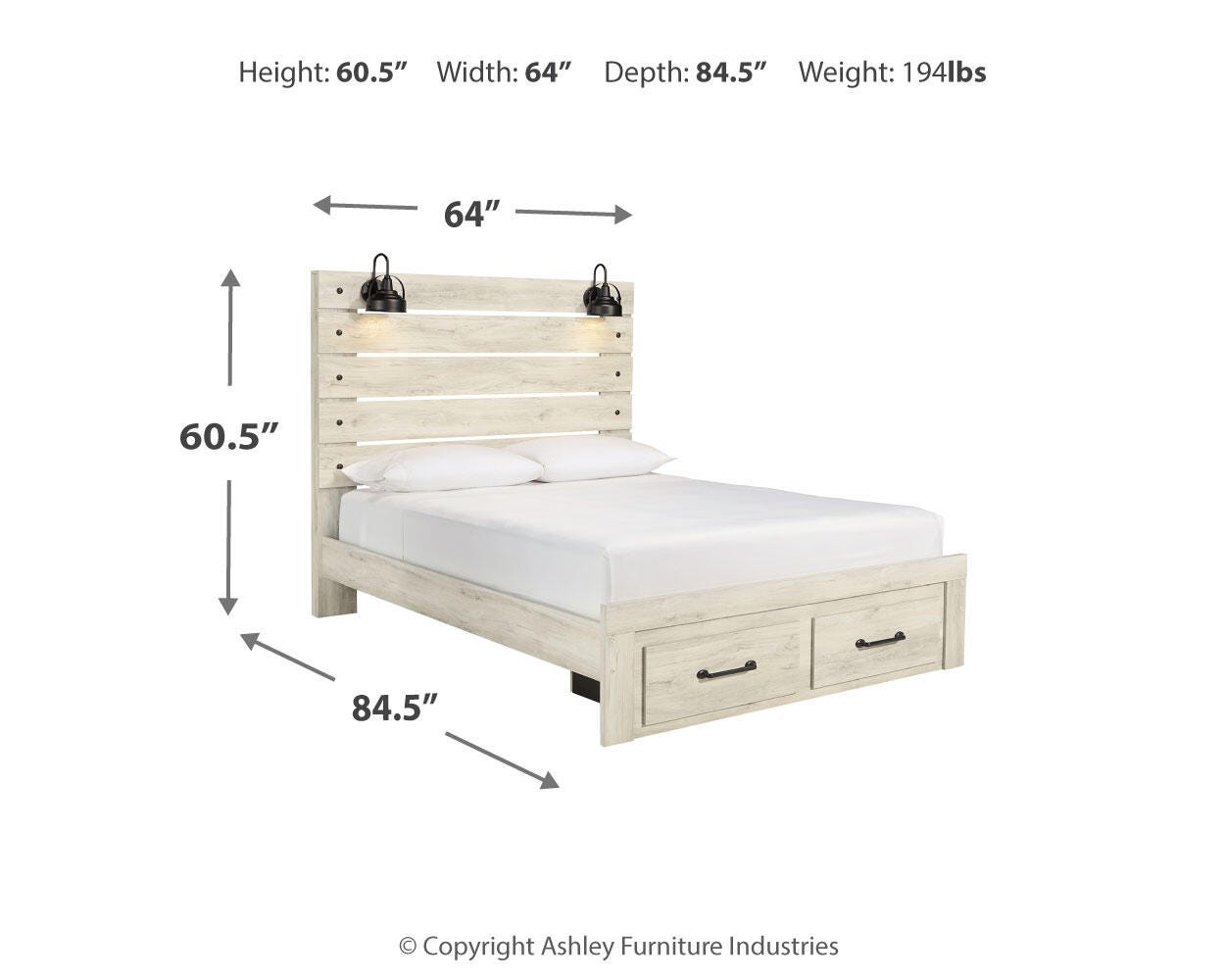 Cambeck Panel Storage Bed, Dresser and Mirror