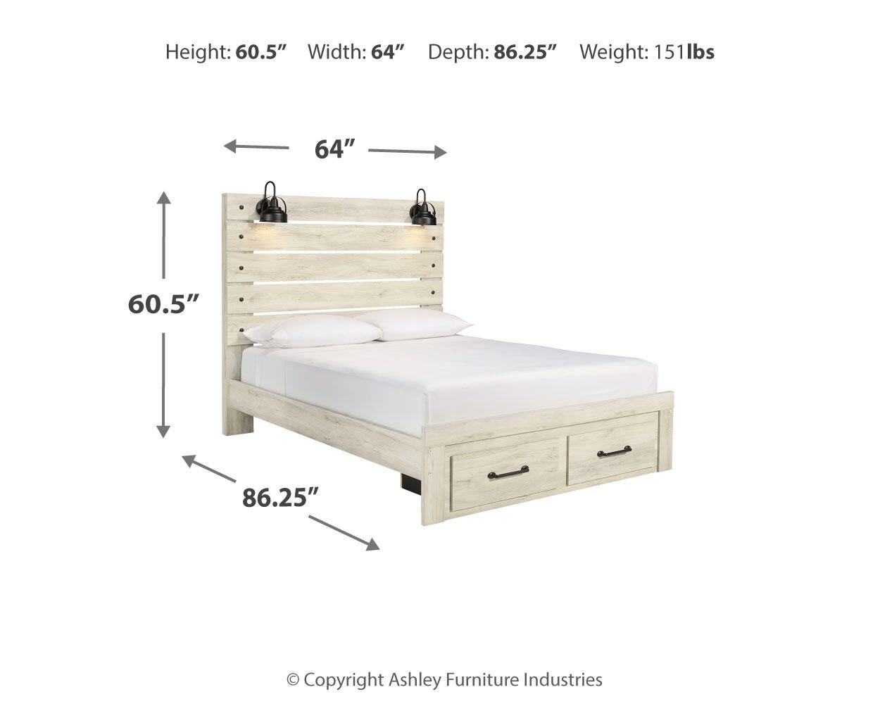 Averly Panel Storage Bed, Dresser, Mirror and Nightstand