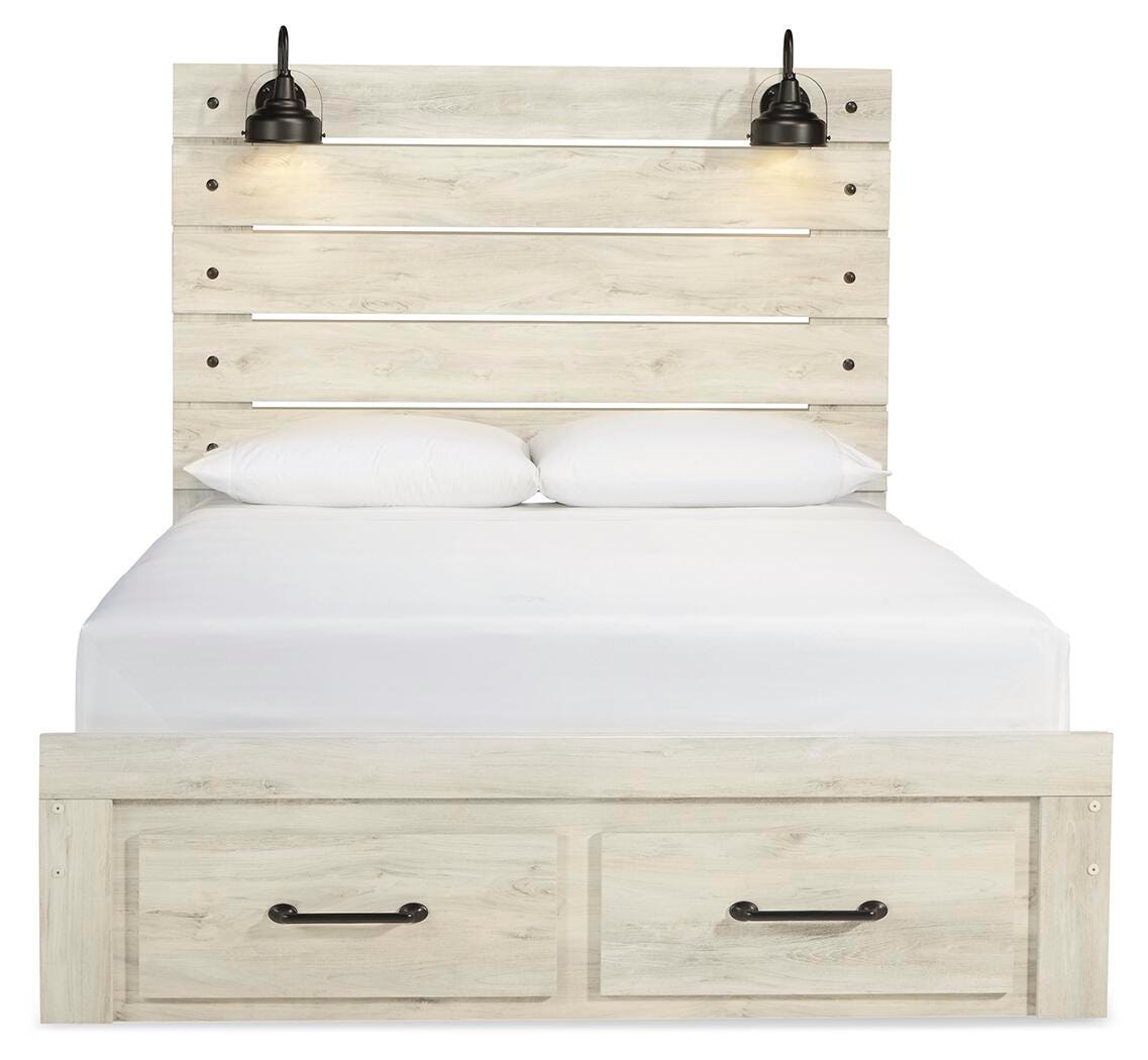 Averly Panel Storage Bed, Dresser, Mirror, Chest and 2 Nightstands