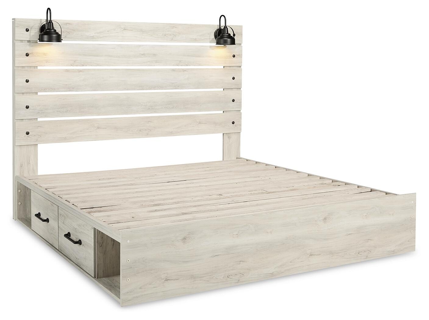 Cambeck Panel Bed with 2 Storage Drawers