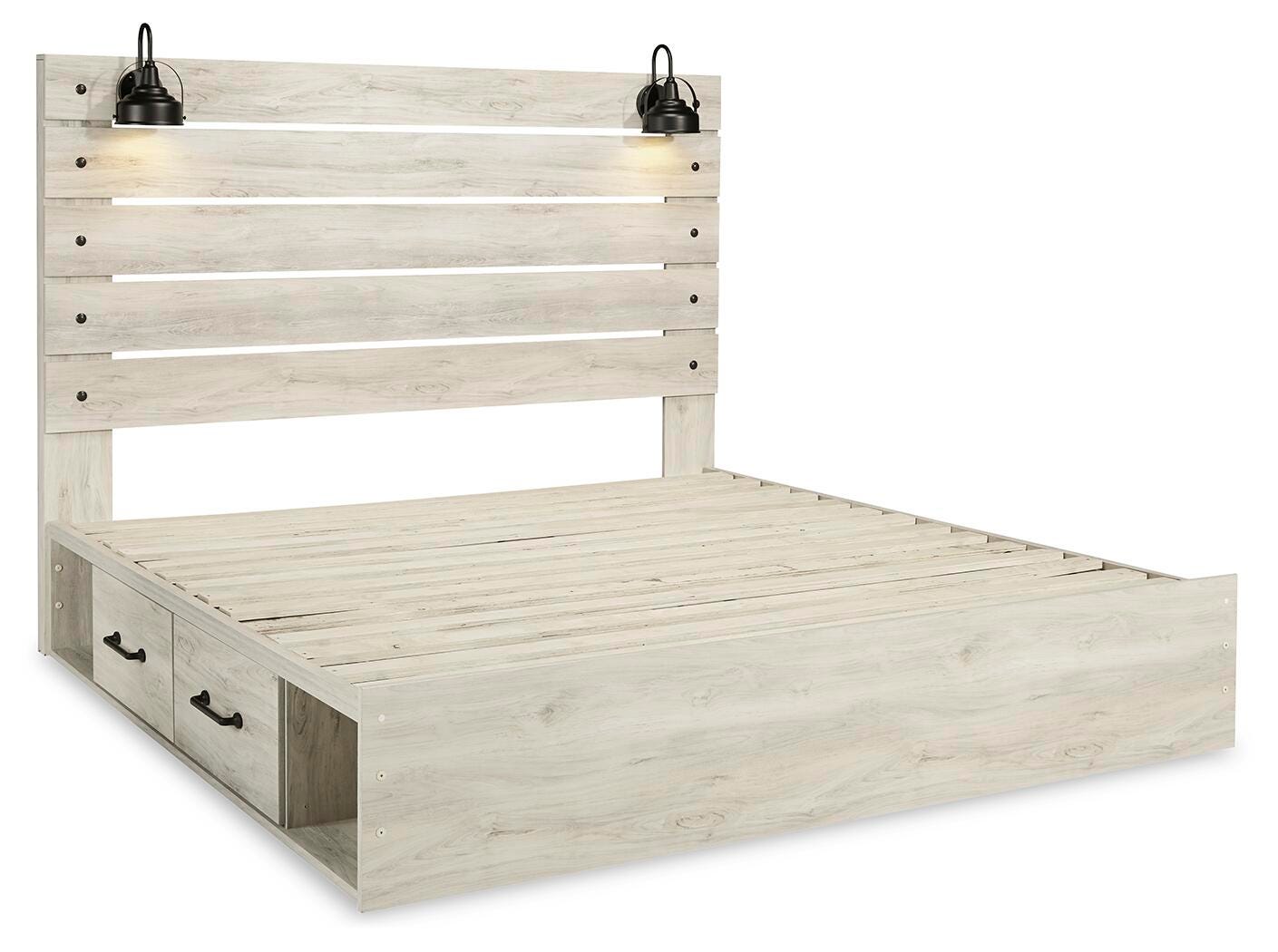 Cambeck Panel Bed with 4 Storage Drawers