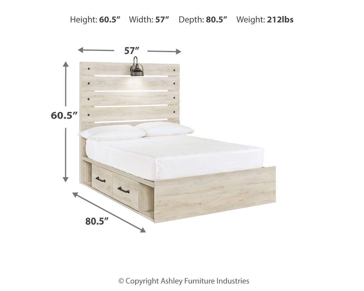 Averly Panel Storage Bed. Dresser and Nightstand