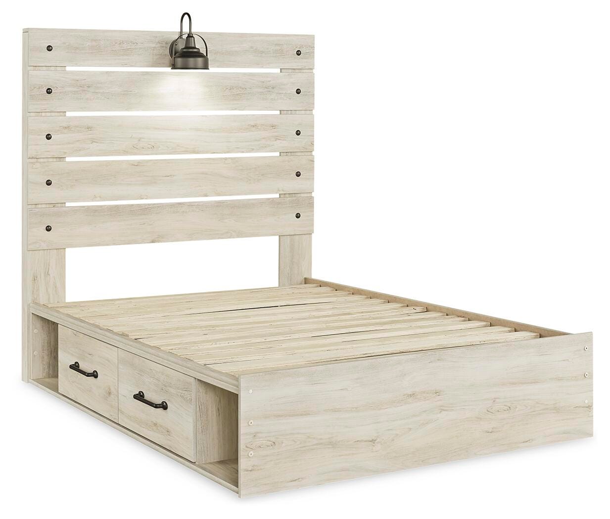 Cambeck Panel Bed with 2 Storage Drawers