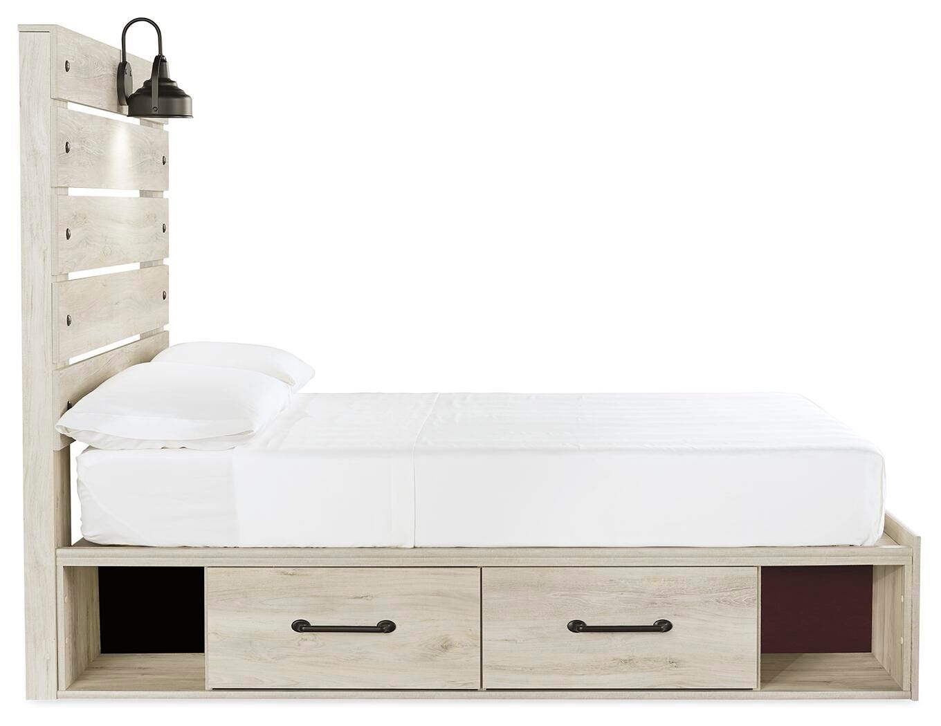 Cambeck Panel Bed with 2 Storage Drawers