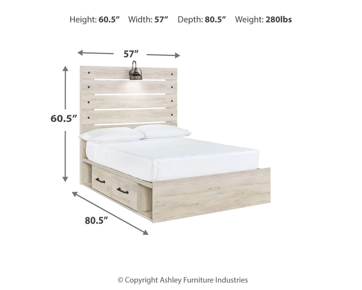 Averly Panel Bed with Storage, Chest and Nightstand