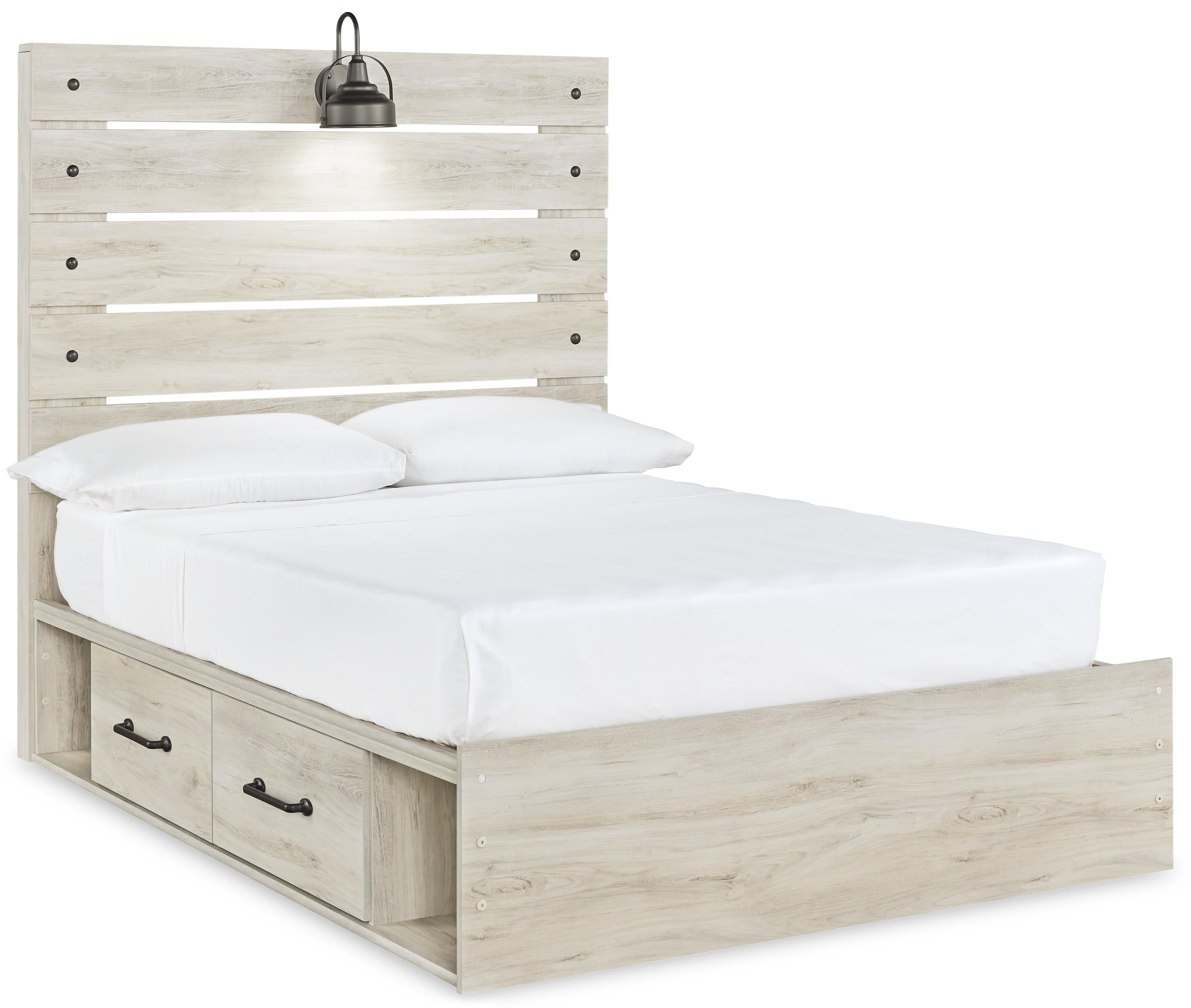 Cambeck Panel Bed with 4 Storage Drawers with Dresser