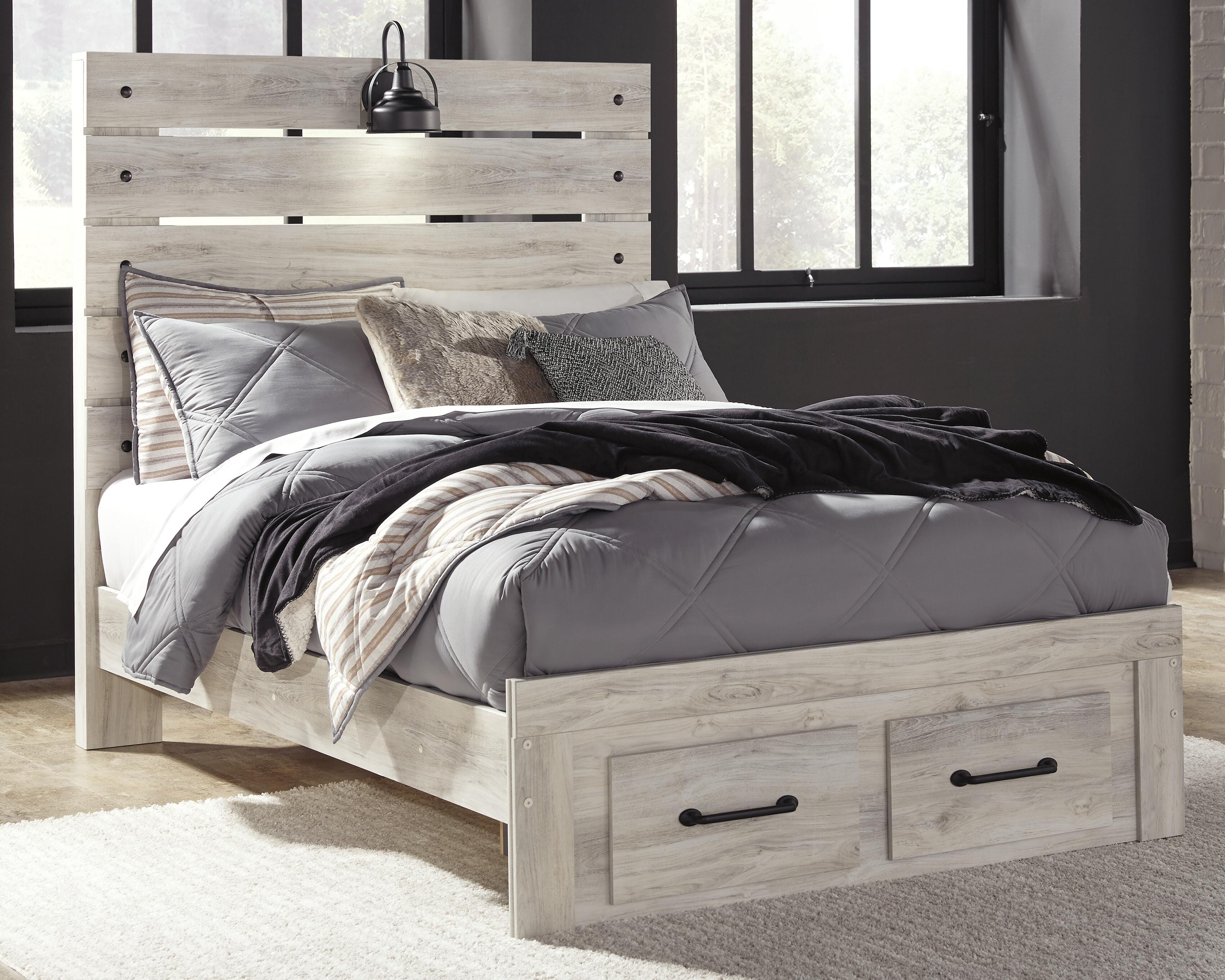 Averly Panel Bed, Dresser, Mirror and Nightstand