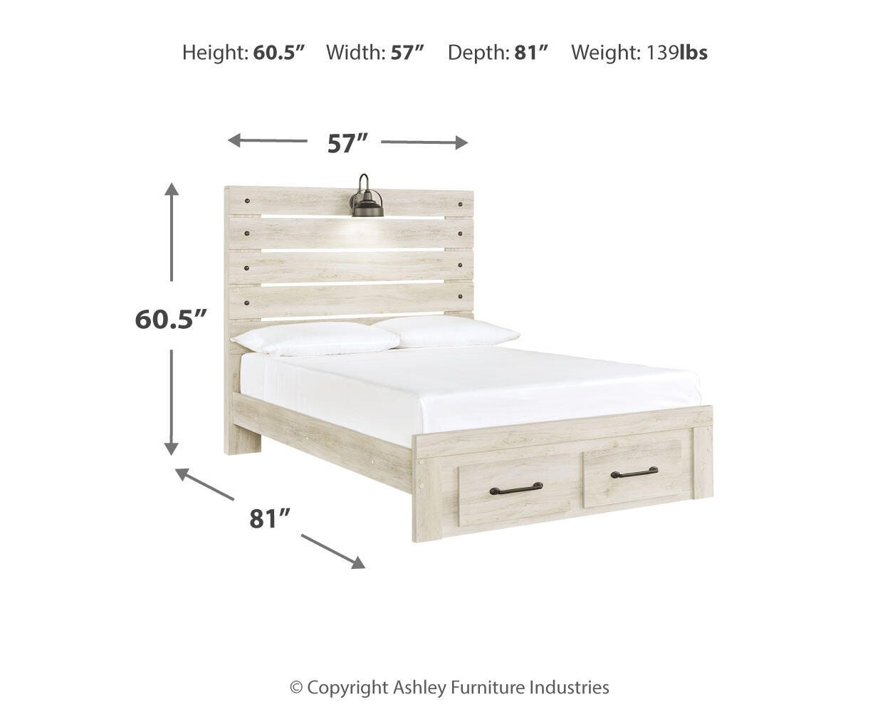 Averly Storage Bed, Dresser and Mirror