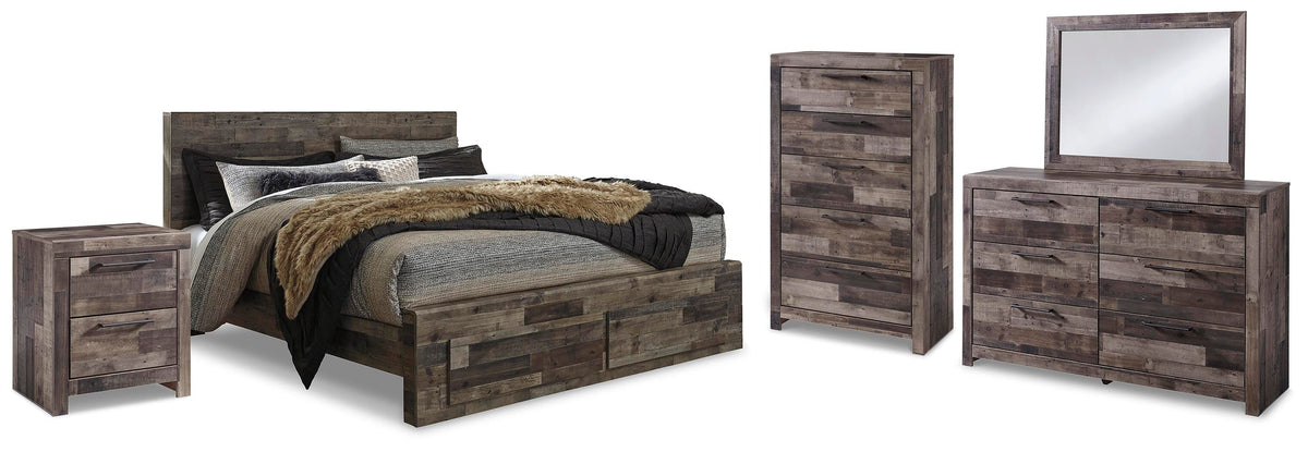 Kensley Panel Storage Bed, Dresser, Mirror, Chest and Nightstand
