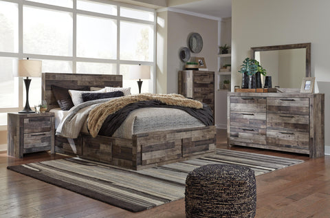 Kensley Panel Bed with 4 Storage Drawers