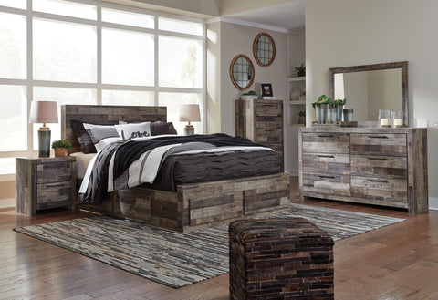 Kensley Panel Bed with 4 Storage Drawers
