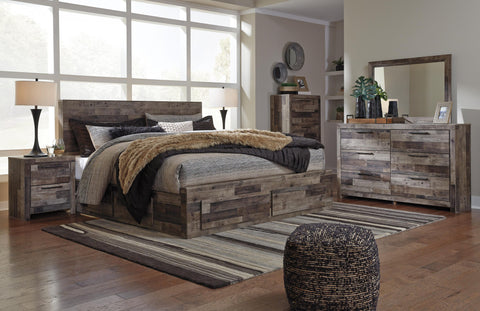 Kensley Panel Bed with 4 Storage Drawers