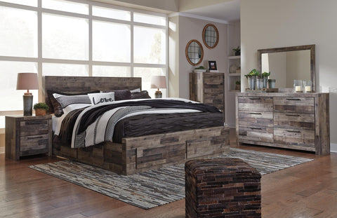 Kensley Panel Bed with 4 Storage Drawers