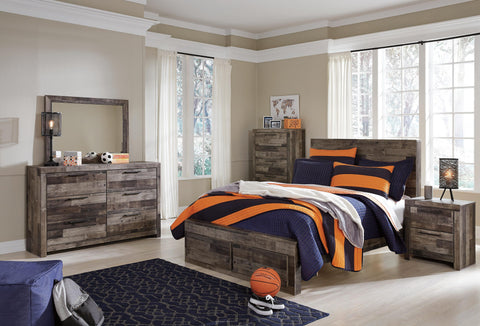Kensley Panel Bed with 2 Storage Drawers
