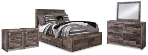 Kensley Panel Storage Bed, Dresser, Mirror and 2 Nightstands