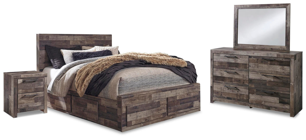 Kensley Panel Storage Bed, Dresser, Mirror and 2 Nightstands